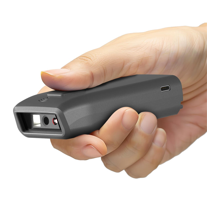 [Australia - AusPower] - NetumScan Mini QR Bluetooth Barcode Scanner, 3-in-1 Automatic 1D 2D Wireless Barcode Reader for Inventory, Small Bar Code Scanner for POS, Computer, Tablet, iPhone, iPad, iOS, Android 1D&2D 