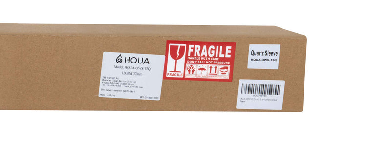 HQUA-OWS-12Q Quartz Sleeve for OWS 12GPM Water Purifier, 4 O-Rings Included.