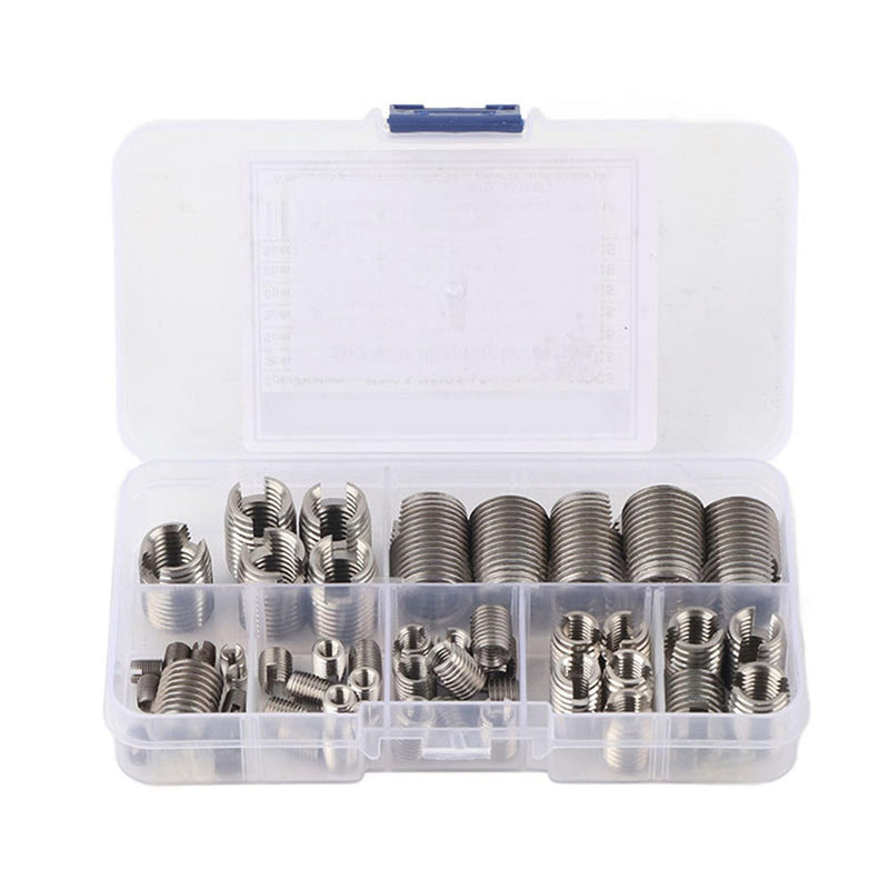 [Australia - AusPower] - Stainless Steel Thread Insert Set - Strengthens and Repairs Screws with Ease - 50 Pieces Internal Thread SelfTapping Inserts for High Strength and Stability, Vibration 