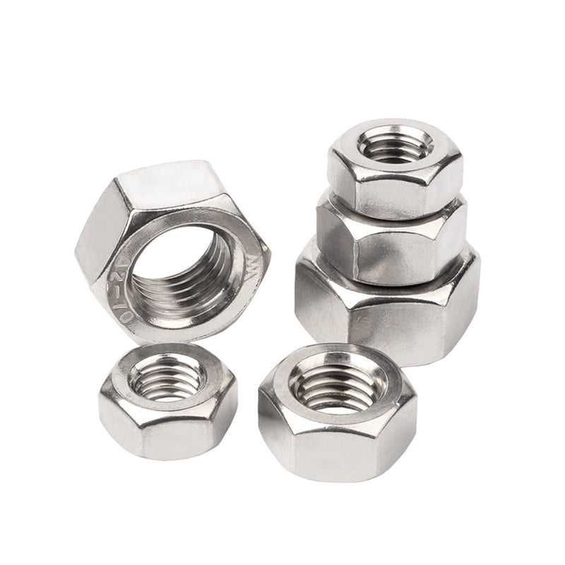 [Australia - AusPower] - Hex Nuts, M6-1.0 Stainless Steel 304 (18-8) Hex Nut, 50pcs Silver 