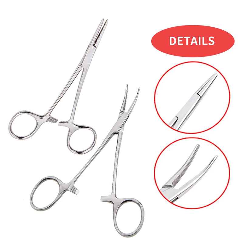 Piercing Pliers, Piercing Ball Screw, Artery Clamp Tool, Piercing Pliers for Balls, Piercing Ball Gripper Tool, Medical Surgical Piercing Pliers, Sewing Tool Set, for Dental Clamp