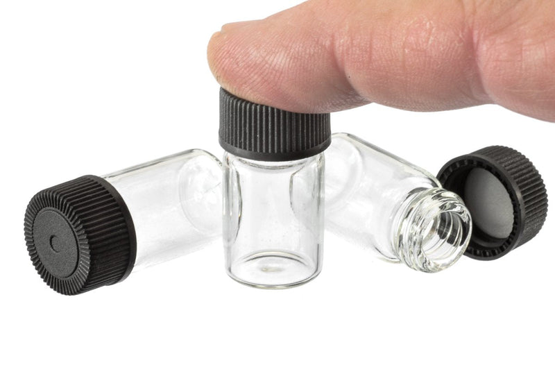 SE Glass Vials with 1" x 9/16" Diameter (Pack of 144) - GB1 1" x 9/16"