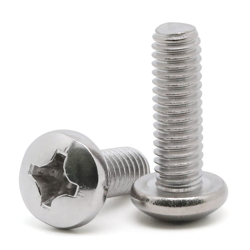 [Australia - AusPower] - 8-32 x 1/2" (1/4" to 3" Available) Pan Head Machine Screws, Full Thread, 304 Stainless Steel 18-8, Pack of 100 8-32 x 1/2" 