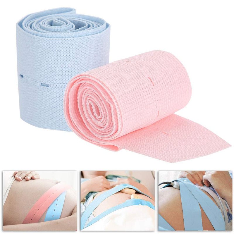 [Australia - AusPower] - Band for Pregnancy Support, 2Pcs Fetal Heart Monitoring Belt Fetal Tape Fetal Heart Monitoring Bandage Belt with Snaps Design for Pregnant Women Use 