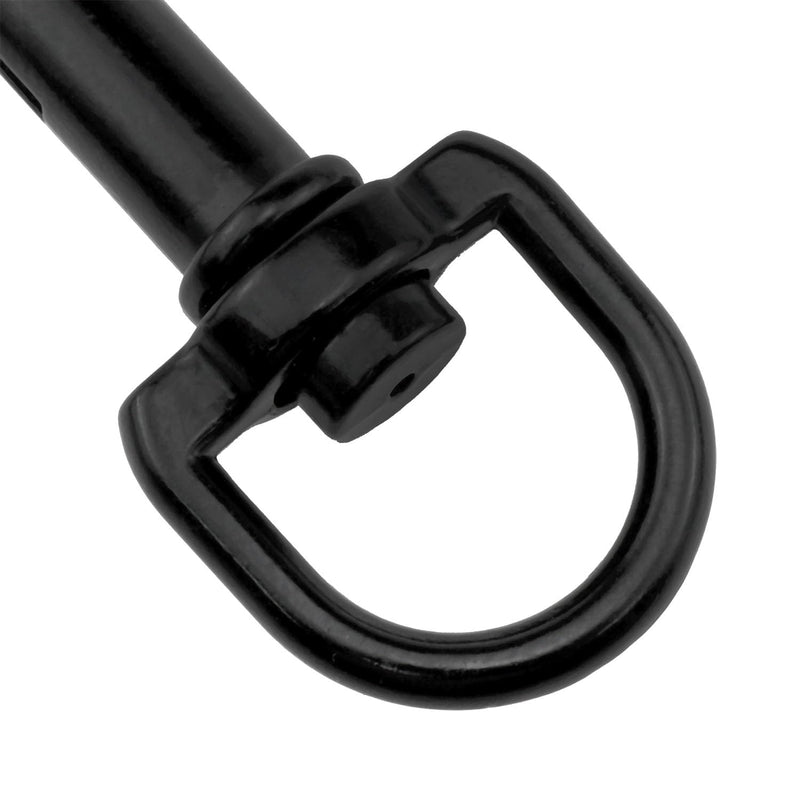 [Australia - AusPower] - VAKTOK-4PCS Flagpole Snap Hook Black Heavy Duty Swivel Eye Bolt Snap Used for flagpole, Outdoor Clasp, Dog Leash, Leather Craft, Sling Spring end Accessories 