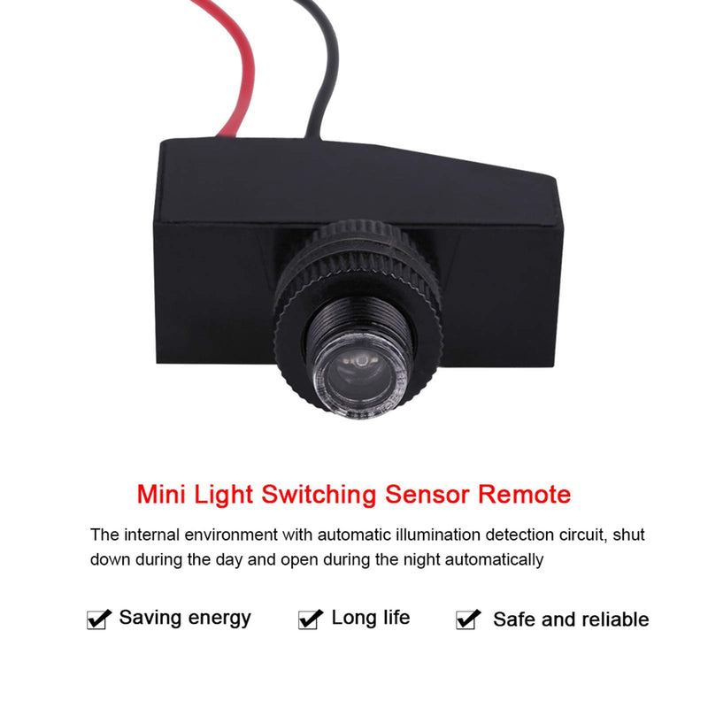 [Australia - AusPower] - 12v 24v 36v 48v Photoelectric Switch, 8V to 50VDC Photocell Switch Mini Light Automatic Switching Sensor Remote Photocell Dusk to Till Dawn 