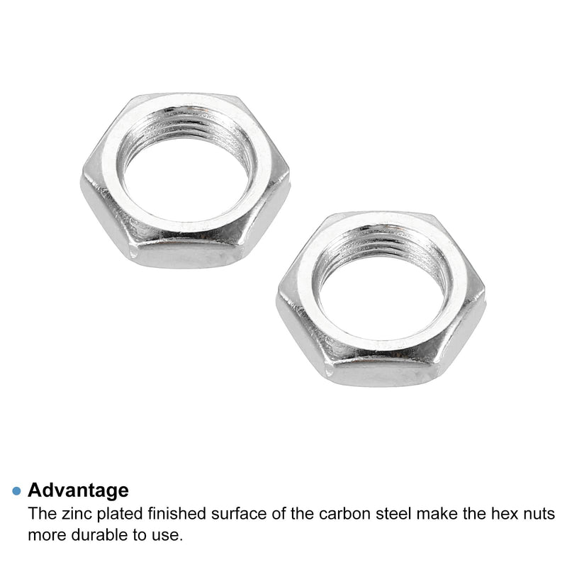 [Australia - AusPower] - PATIKIL M12 x 1.0 Steel Hex Nuts, 30 Pack Metric Thread Zinc Plated Finished Hardware Nuts Screw Bolt Fasteners 5mm Height 