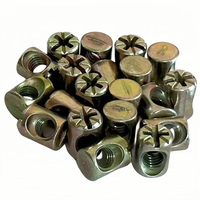 [Australia - AusPower] - NACX M6 x 13mm Cross Barrel Nuts Cross Dowel Slotted Nuts, 20Pcs Slotted Barrel Nuts 