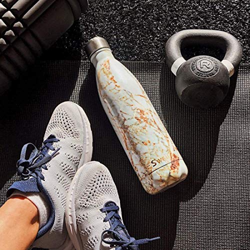 S'well Steel Water Bottle-25 Calacatta Gold-Triple-Layered Vacuum-Insulated Containers Keeps Drinks Cold for 48 Hours and Hot for 24-BPA-Free-Perfect for the Go, 25 fl oz 25.4 Ounces