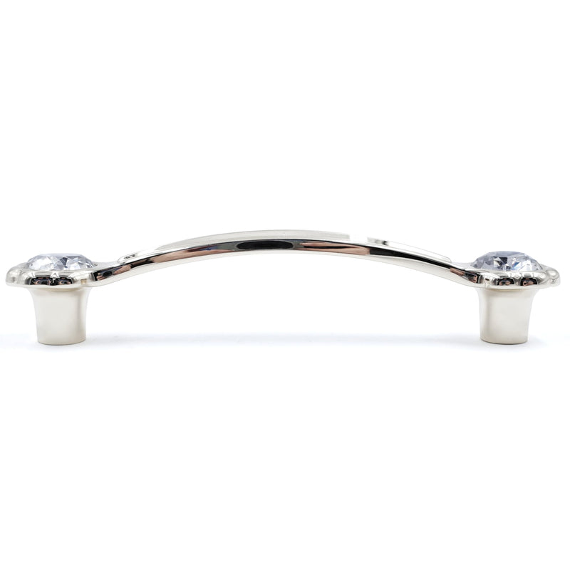 JETLAND Cabinet Drawer Crystal Pulls, 4-Pack, Golden with Clear Glass, 4" Hole Centers, Shining Daisy, Cabinet Handles for Dresser Nightstand Furniture, PW6738GO102 4 Inch Hole Centers Gold