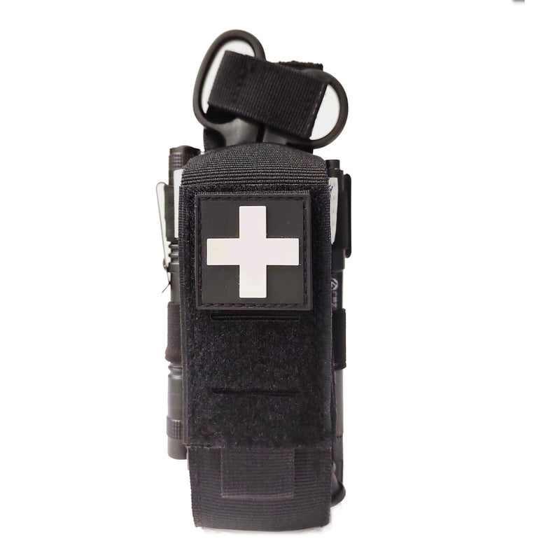 [Australia - AusPower] - Laser Cut Tactical Molle Tourniquet Pouch TQ Holder Tourniquets Holster IFAK TQ Tourniquet Case & Trauma Medical Shear Pouch Pen&Penlight Holder BLACK SET 1 