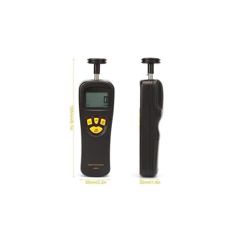 [Australia - AusPower] - Digital Contact Tachometer,LCD Handheld Tachometer 0.5-19999RPM,High Tester Counter with Max/Min/Last Data Backlight Hold Functions 