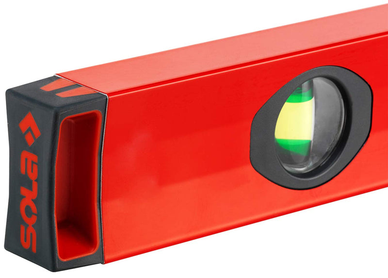 [Australia - AusPower] - SOLA LSX16 X PRO Aluminum Box Profile Spirit Level with 2 60% Magnified Vials, 16-Inch , Red 