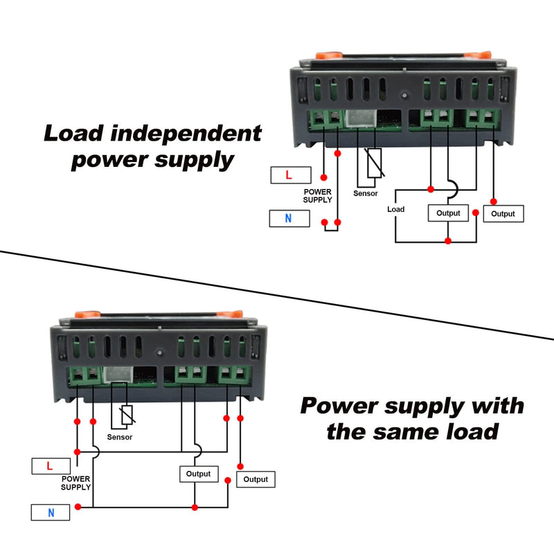 [Australia - AusPower] - 2Pcs All-Purpose Intelligent Digital Display Temperature and Humidity Controller with Dual Displays and Relay Outputs STC-3028 10A AC110~220V for Incubator Brooder Refrigerator Fermenter Greenhouse 