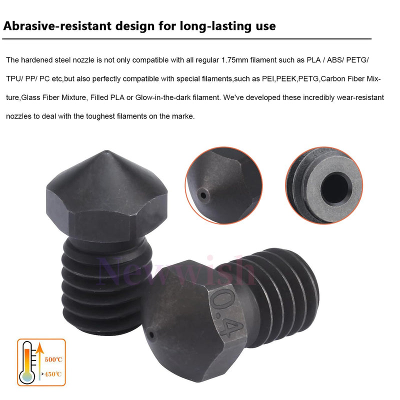 [Australia - AusPower] - Prusa i3 MK3S+Hotend 24V 40W Upgrade Kit for Prusa i3 MK3,MK3S,MK3S+3D Printer V6 Hotend 24V Replacement Parts,V6 Bi-Metal Heatbreak,V6 Hardened Steel Nozzle 0.4mm,Heater Block Aluminum. Prusa i3 MK3 Hotend Hardened Steel Nozzle Kit 