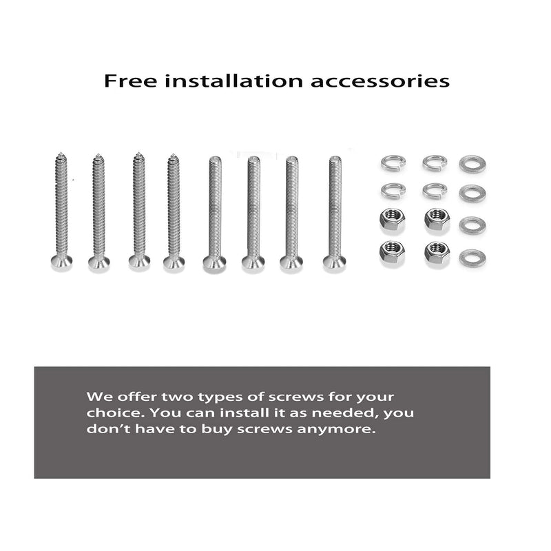 Stainless Steel Boat Cleats 4"/5"/6", Marine Dock Cleats, Heavy Duty 316 Stainless Steel, Mirror Polished, Curtain Tie, Hook, Include Installation Screws 6 inch（2 Pieces）