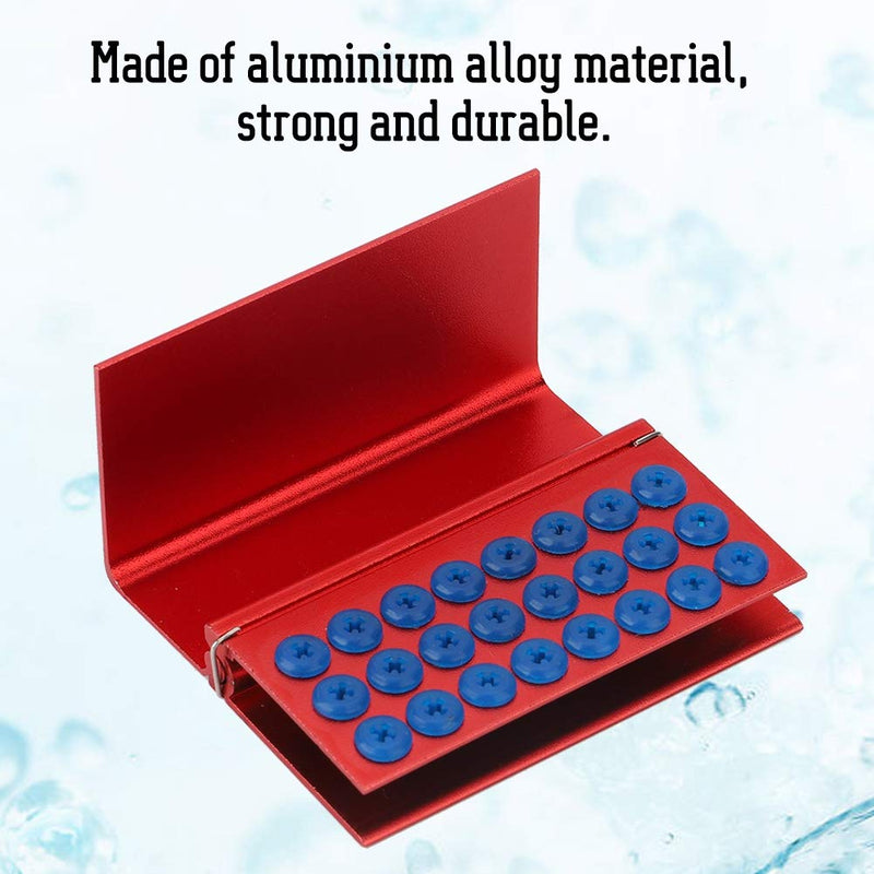 ZJchao Disinfection Box, 24 Holes Aluminium Alloy Disinfection Case with Silicone Pad Each Holds Holder Autoclavable Dentist Tool Suitable for Dental Burs