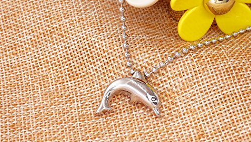 COCO Park Stainless Steel Dolphin Urn Necklace for Ashes Cremation Jewelry Memorial Keepsake