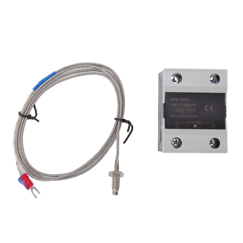 [Australia - AusPower] - 100-240 V Temperature Controller, 1.89 x 1.89 x 3.54 Inch Digital Thermostat Temperature Controller 0 to 400 Degrees Celsius Temperature Monitor with K-Thermocouple Relay for Heating Cooling Aquarium 