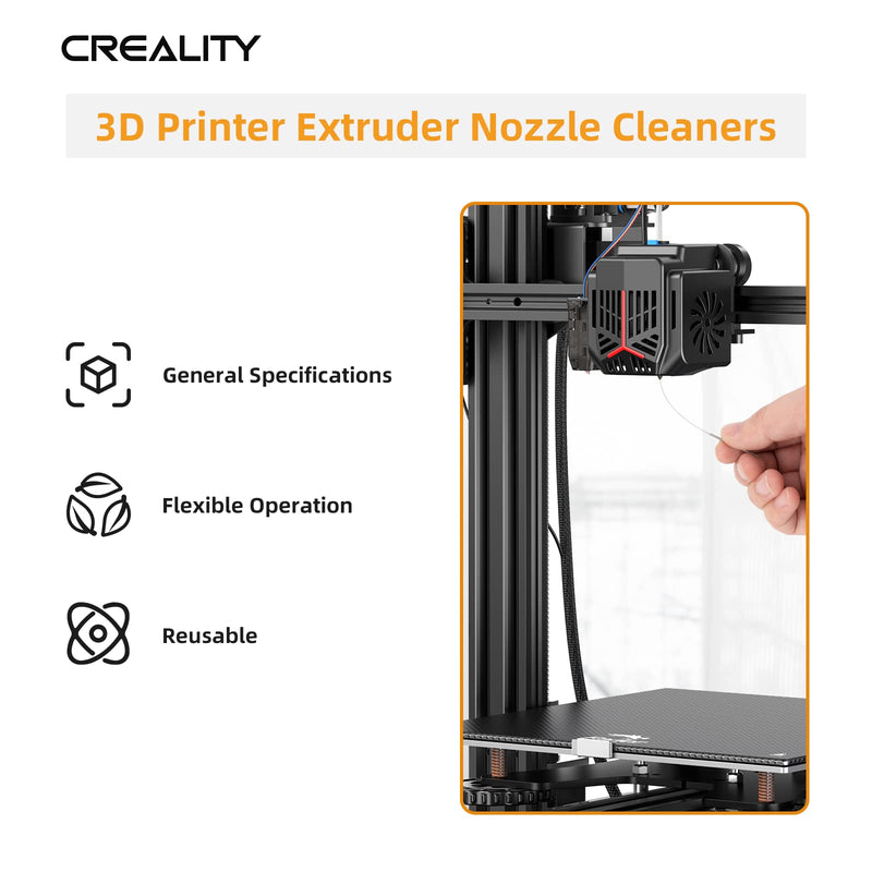 Creality Ender 3 Extruder MK8 Nozzles Kit with 10Pcs 3D Printer Nozzles 5Pcs Nozzle Cleaners 1Pcs Open Nozzle Wrench for Ender 3 Series/Ender 5 Series/Ender-6/CR-10/CR-6 Series