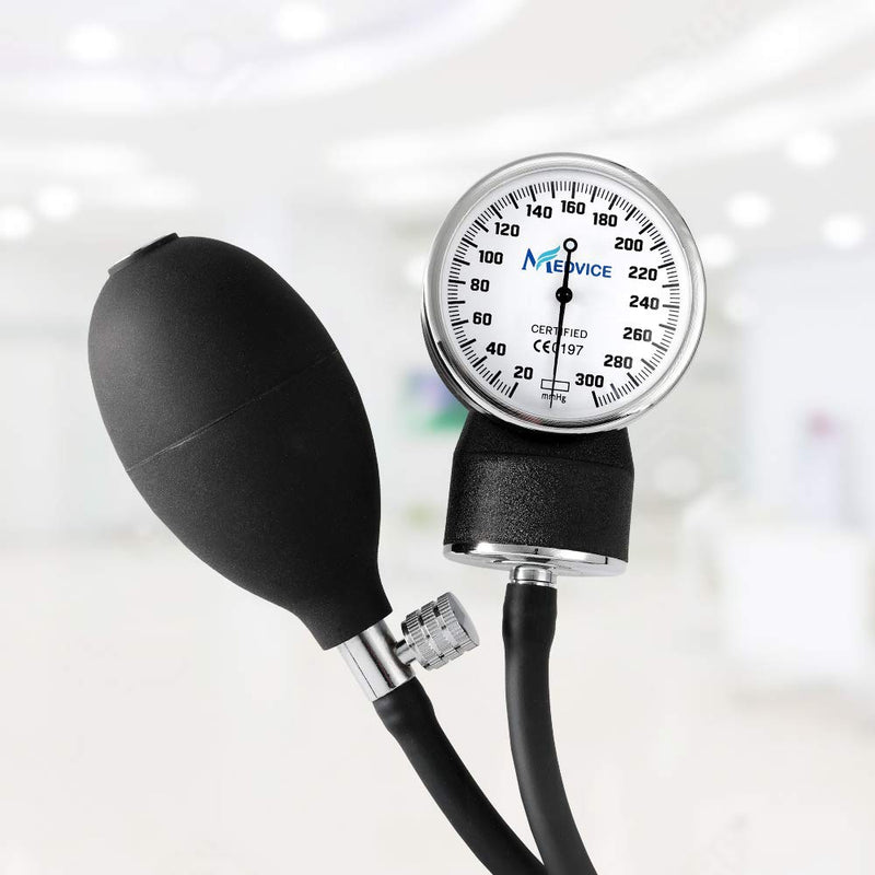 [Australia - AusPower] - MEDVICE Manual Blood Pressure Cuff - Universal Size Aneroid Sphygmomanometer - Nurses BP Monitor - Best Adult BP Machine 