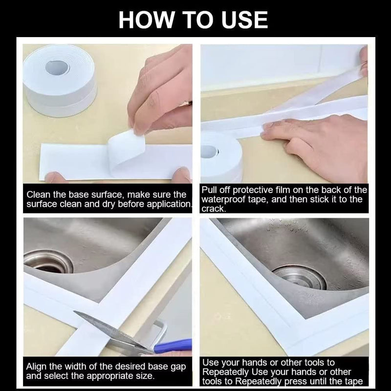 [Australia - AusPower] - Caulk Strip Waterproof and Oil-Proof Caulking Sealing Tape for Cooktop Self Adhesive Caulk Tape for Sink Toilet Bathroom Wall Edge Bathtub Caulk Strip Tape Brown 