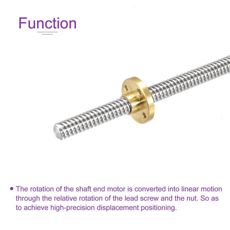[Australia - AusPower] - DMiotech 2 Pack 100mm Fully Thread Rod T8x4mm Lead Screw with Brass Nut Kit for 3D Printer, CNC Machine T8x4mmx100mm 