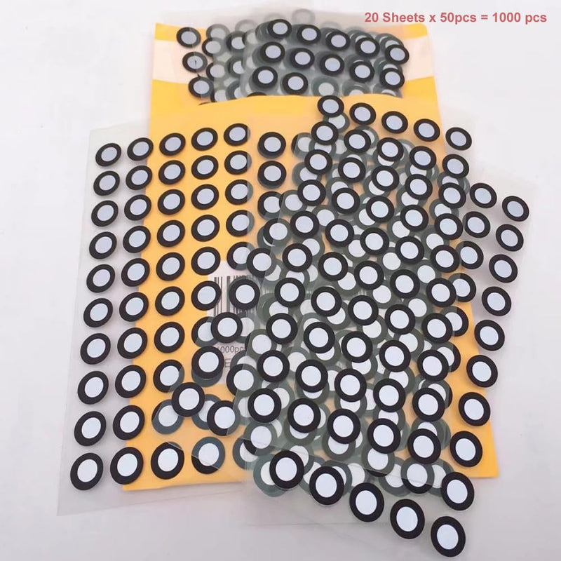 [Australia - AusPower] - 6.0mm 3D Optical Tracking Markers for Industrial 3D Scanner,3D Scanning Markers, HogarDeco Accurate Tracking Dots Diffuse Reflection Markers for 3D Scanner (1000pcs, Inner 6mm, Outer10mm) 1000 