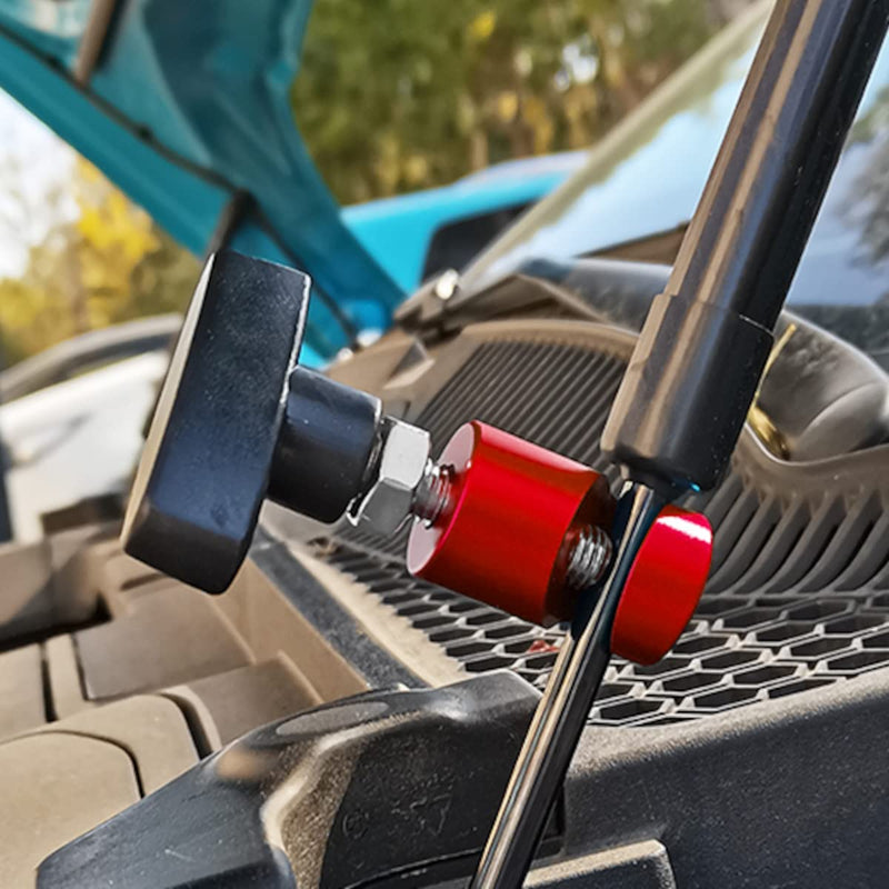 [Australia - AusPower] - CGEAMDY Bonnet Lifting Clamp, Multifunctional Aluminium Alloy Lifting Support Clamp, Propeller Stopper Tool for Bonnet Rear Boot (Red) Red 