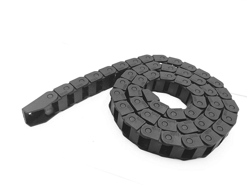 [Australia - AusPower] - R18 10mm x 15mm?inner Hinner W?Black Plastic Cable Wire Carrier Drag Chain 1M Length for CNC (Black-R18, 10X15) Black-R18 
