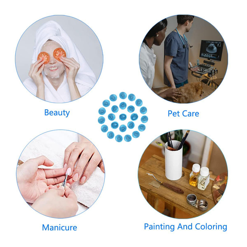 [Australia - AusPower] - Medium Disposable Nitrile Finger Cots, Anti-Static Non-allergenic Finger Protectors,Suitable for Beauty, Cleaning, Massage,Electronic Repair 100 pcs (Blue) Blue 