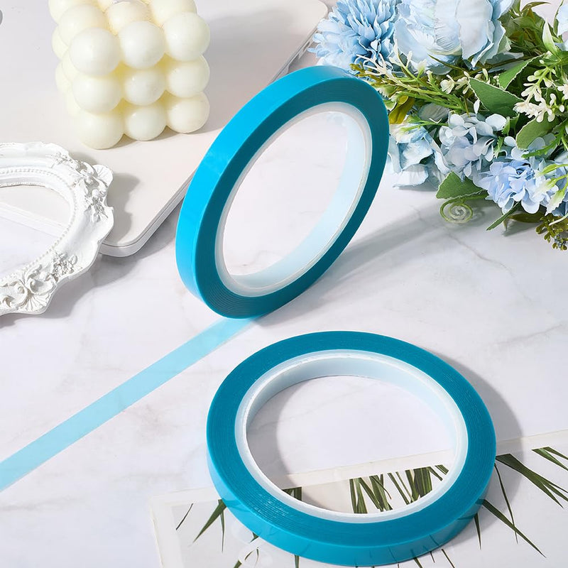 CRASPIRE 2 Roll Refrigerator Tape Blue Tapes 164Ft x 0.4In PET Non-Residual Adhesive Sliding Protection Label No-Slip for Fridge Fixing Drawer Air Conditioner Printer Fixed Reduction Bearing Furniture 164.04ftx0.79in(50mx10mm)