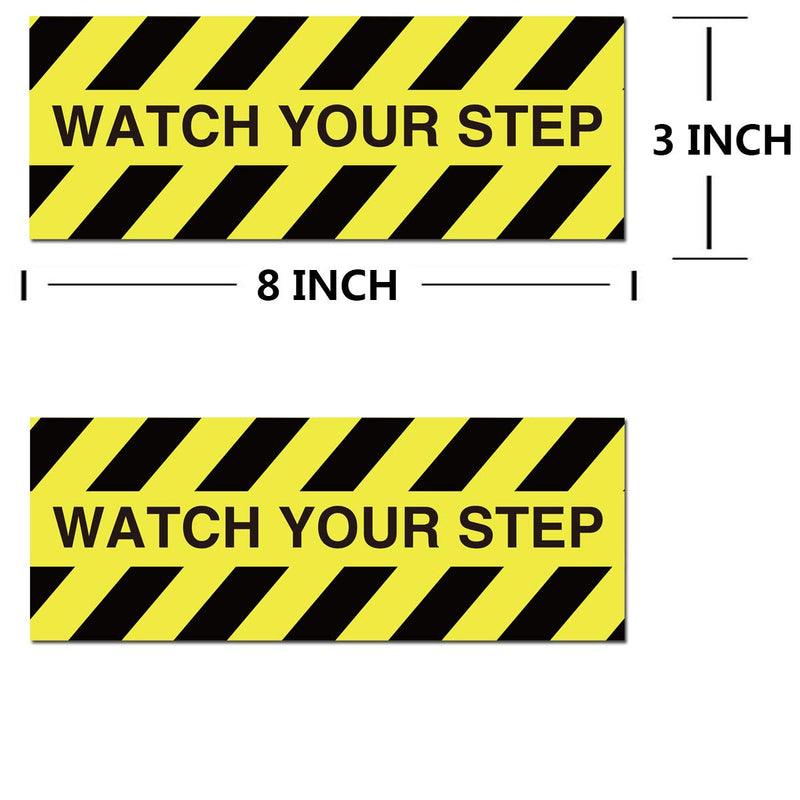YOUOK 10 Pieces Watch Your ep Warning icker，3 by 8 hes Adhesive Tape Anti Slip Abrasive Tape for Workplace Safety Wet Floor Caution
