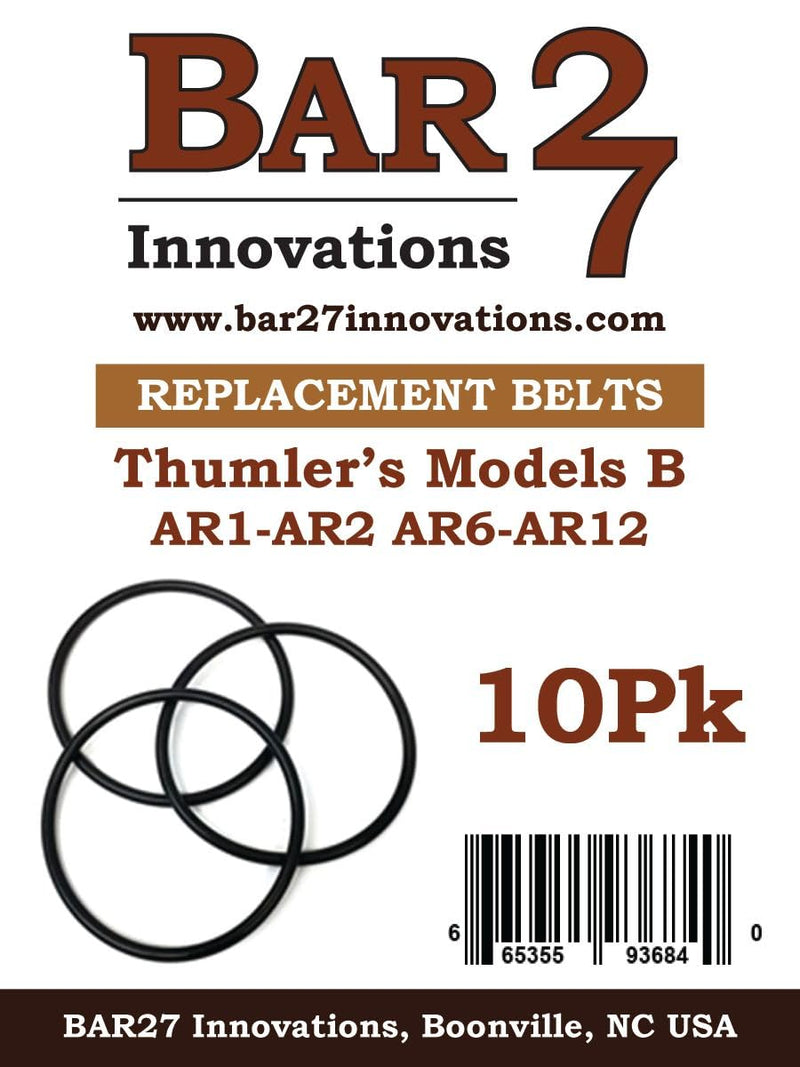 [Australia - AusPower] - Bar27 Rock Tumbler Replacement Drive Belts 10 Pack Compatible with Thumlers A-R1, A-R2, A-R6, A-R12, B #401, Black 
