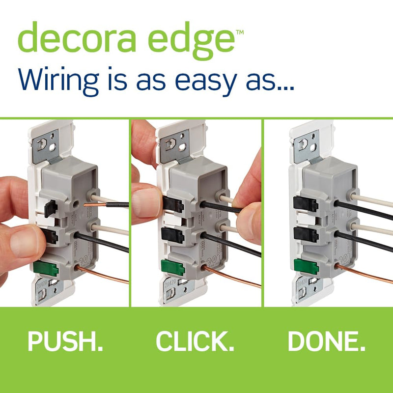 [Australia - AusPower] - Leviton E5325-MW Decora Edge 15 Amp Tamper-Resistant Duplex Wall Outlet, 10-Pack - White 10 Count (Pack of 1) 