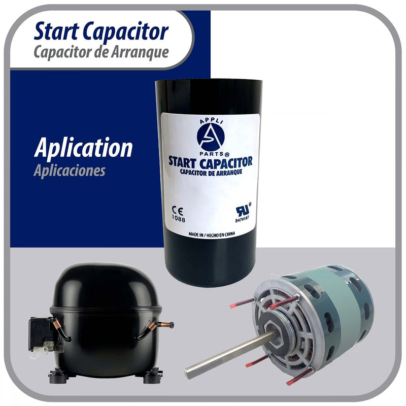 [Australia - AusPower] - Appli Parts Condensador Capacitor Arranque 1000-1200 Mfd (microfaradios) uF 110-125 VAC remplazo universal para motores electricos de distintas aplicaciones 4.6cm Diametro 11cm Alto CON-1000-110 