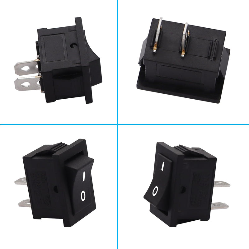 [Australia - AusPower] - TWTADE 8Pcs 12V Rocker Switch On/Off 2 Pin 2 Position SPST Car Auto Boat Rocker Toggle Switch AC 6A/250V 10A/125V KCD1-1-101 