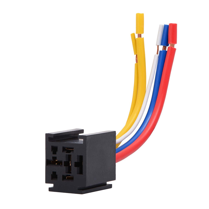 [Australia - AusPower] - EHDIS 5 Packs Car Relay with Harness Truck Motor Heavy Duty 5-Pin 80A 12V On/Off Normally Open SPDT Relay Socket Plug 5 JD2912-1Z-12VDC 80A 14VDC 