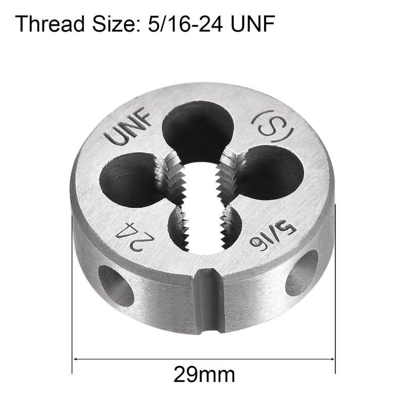 [Australia - AusPower] - uxcell 5/16-24 UNF Round Die, Machine Thread Right Hand Threading Die, Alloy Tool Steel Screw Thread Cutting Die 