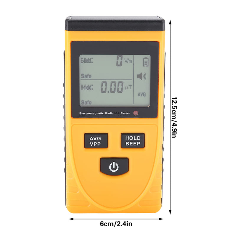 [Australia - AusPower] - Electromagnetic Radiation Detector, Digital Electromagnetic Field Radiation Tester Hand-held Digital LCD EMF Detector for Detecting Electric and Magnetic Field Radiation 
