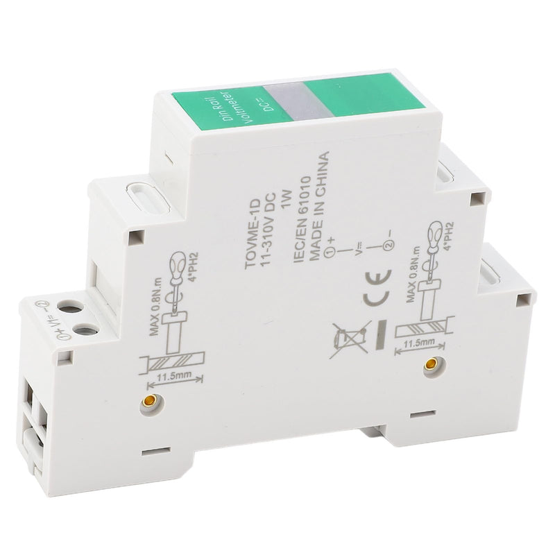 [Australia - AusPower] - DIN Rail Voltmeter, Digital Voltage Meter with LED Display, 11V to 310V DC Range, Switching Output, Isolated Modular Instrument, DIN Rail Mount 