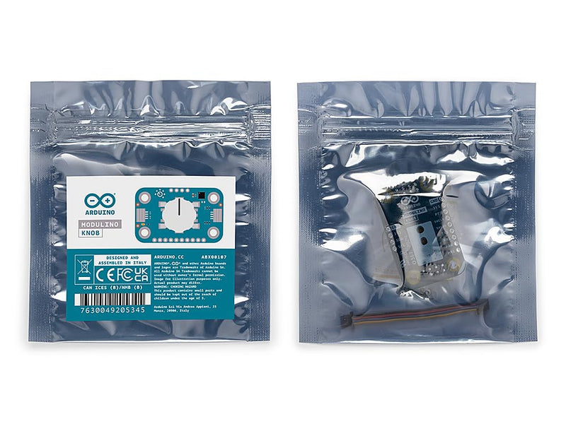 [Australia - AusPower] - Arduino Modulino Knob [ABX00107] – Rotary Encoder with Push Button for Precise Control in Arduino & IoT Projects 