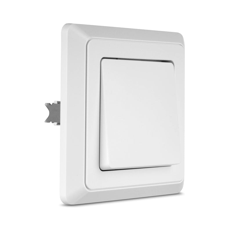 REV PrimaLuxe Flush-Mounted Light Switch A/W Switch + Frame White Pack of 1 1 x light switch + frame