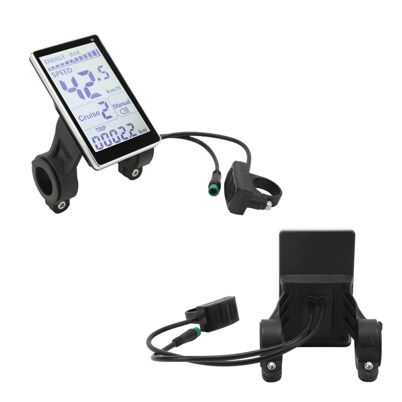 [Australia - AusPower] - M5 LCD Display, Display 5 Pin M5 LCD Panel Screen for 31.8 22.2mm Electric Bikes Electric Parts for 24V 36V 48V 60V Power Meter Used with Protocol 2 Controller Replacement Parts 