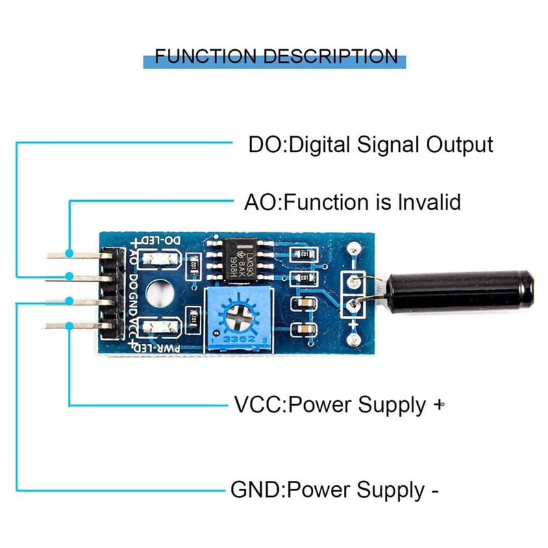 [Australia - AusPower] - 2pcs High Sensitivity Vibration Sensor Module SW-18010P for Alarm System 4PIN 