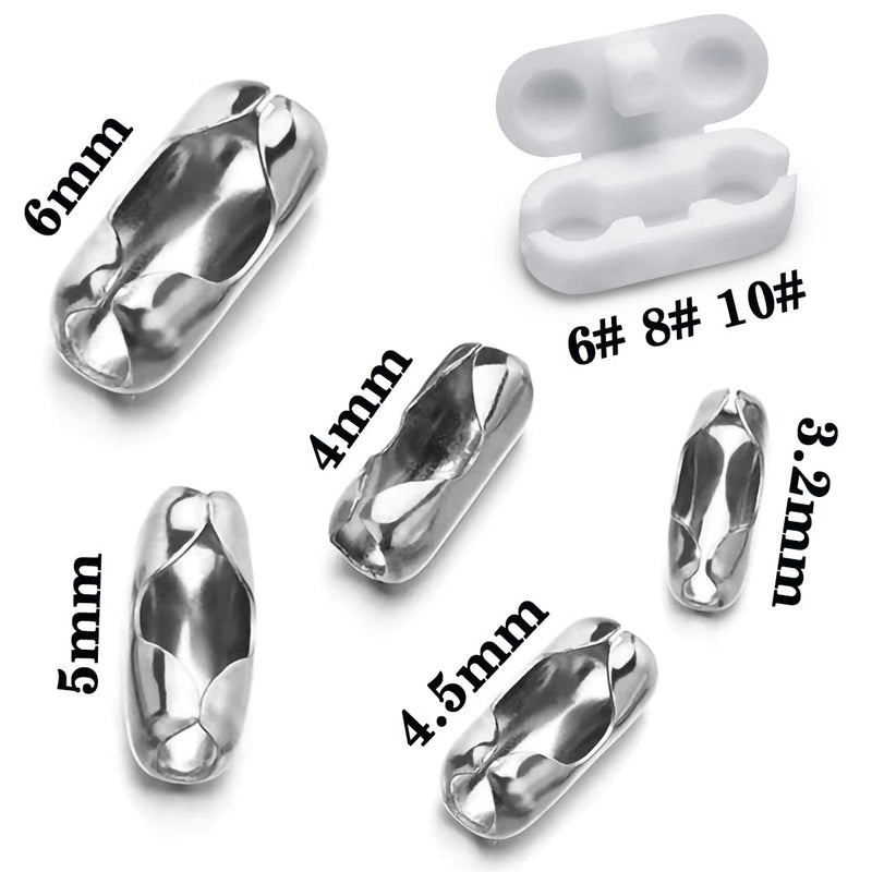 [Australia - AusPower] - 30pcs Replacement Blind Pull Cord Connector Stainless Steel Ball Chain Connector Clasps Fits for 3.2/4.0/4.5/5/6.0mm Beaded Ball Chain 