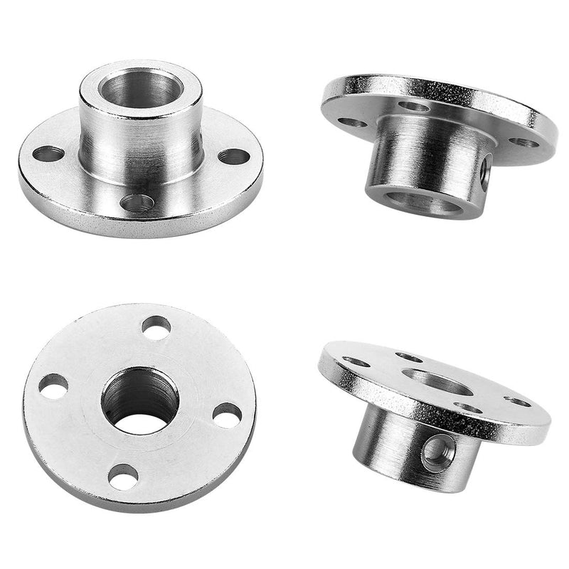 [Australia - AusPower] - 4 Pack 10mm Flange Coupling Connector, Rigid Guide Steel Model Coupler Accessory, Shaft Axis Fittings for DIY RC Model Motors-Silver. 