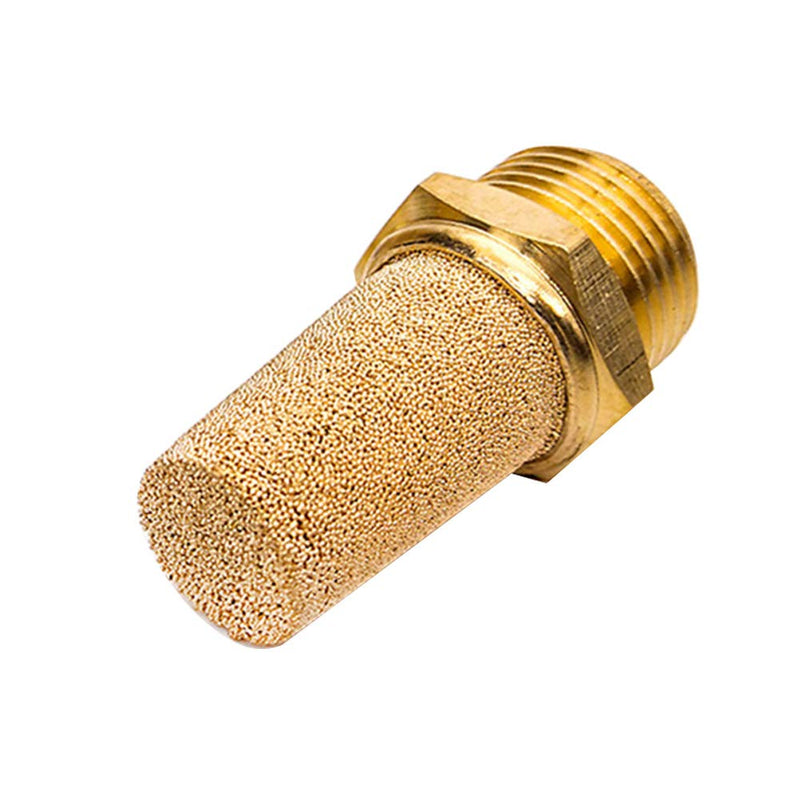 [Australia - AusPower] - Beduan 3 Pcs Pneumatic Brass Exhaust Muffler Filter, 1/8" Male Thread Hex Sintered Silencer Air Line Fitting 1/8" NPT (3 Pcs) 