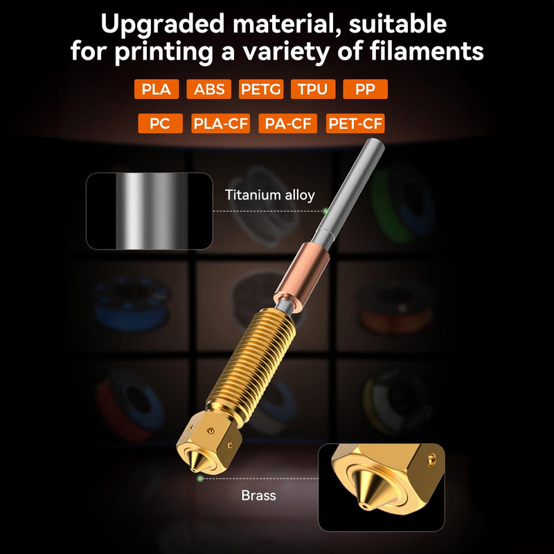 [Australia - AusPower] - Creality K1C E3D Nozzle, Genuine K1 SE Brass 600mm/s High Flow Extruder Hotend Nozzles Assembly 0.4mm, 3D Printer Nozzle Replacement For Ender 3 V3 SE KE/Ender 3V3/Ender 3 V3 Plus/K1/K1 Max/K2 SE 1PCS-E3D-Brass-0.4 