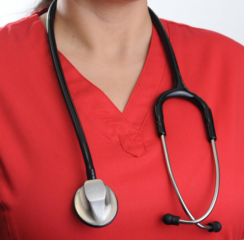 [Australia - AusPower] - ADC Adscope Model 615 Platinum Sculpted Clinician Stethoscope with Tunable AFD Technology, Lifetime Warranty, Rose Quartz 